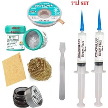Smnr Best Krem Lehim 183°C 50GR Havya Uc Temizleyici Flux Lehim Toplama Cp-3,5mm Lehim Emme Teli Spatula Seti2 TK02