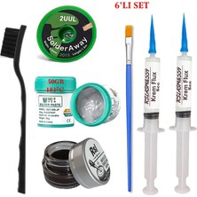 Smnr Best Krem Lehim 183°C 50GR Havya Uc Temizleyici Flux Lehim Toplama 2uul-2,0mm Lehim Emme Teli 2fırça SETI08