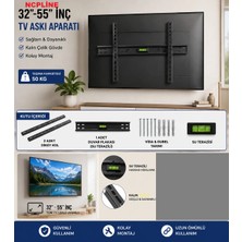Ncpline 55 Inç Sabit Tv Askı Aparatı - LCD Tv Duvara Montaj Askısı - Led Ekran İçin