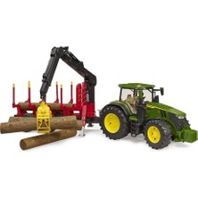 NW NessiWorld John Deere 7r 350 Traktör& Kütük Taşıyan Römork BR03154