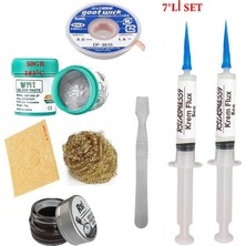 MHM Best Krem Lehim 183°C 50GR Havya Uc Temizleyici Flux Lehim Toplama CP-3015 Lehim Emme Teli Spatula Seti2 TK03