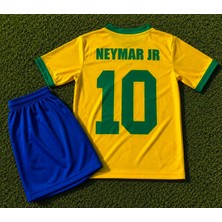 Candy Cup Brezilya 2026-2027 Yeni Sezon Neymar Çocuk Forması 2li Set 10NUMARA Sarı