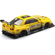 NW NessiWorld Model Araç 1/64  LB-ER34 Super Silhouette Skylıne Sport Yellow