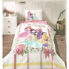 Özdilek Princess Flowers Pembe Tek Kişilik Kapitoneli Nevresim Takımı 4773