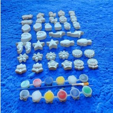 38 Adet (3d) Hayvanlar ve Çiçekler Taş Boyama Figür Çocuk Gelişimi Etkinlik Taş Boyama Set