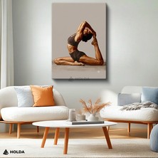 Holda Props Kanvas Tablo Yoga Yapan Kadın Figürlü Tablo Duvar Dekorasyonu