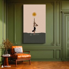 Holda Props Kanvas Tablo Yoga Kadın Soyut Sanat Tablosu Duvar Dekorasyonu