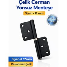 Paslanmaz Çelik Cerman Yönsüz Kapı Menteşesi, Siyah, 12 Mm, Mobilya ve Dolap Kapıları Için D