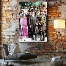 Holda Props Kanvas Tablo Atatürk ve Devlet Erkanı Atatürk Tablosu Duvar Dekorasyonu