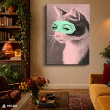 Holda Props Kanvas Tablo Kolaj Kedi Hayvan Tablosu Duvar Dekorasyonu