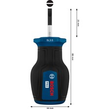 Bosch PRO Avuç İçi Tornavida SL 0.6 x 3.5 x 25 mm