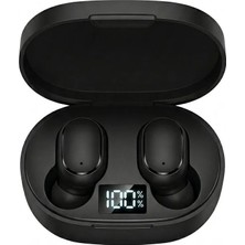 Deilmi Dots E6s Universal 5.3 HD Ses Çift Mikrofon Extra Bass Powerbank Kutu Bluetooth Siyah Ae6s Kablosuz Kulaklık