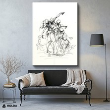 Holda Props Kanvas Tablo Insan Figürleri Soyut Sanat Tablo Duvar Dekorasyonu