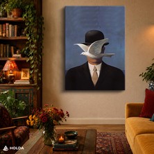 Holda Props Kanvas Tablo Rene Magritte Insan Oğlu Sanat Tablosu Duvar Dekorasyonu