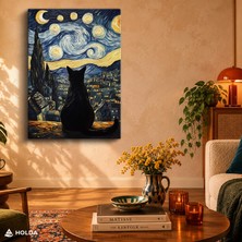 Holda Props Kanvas Tablo Kedi Sanat Eseri Hayvan Tablosu Duvar Dekorasyonu
