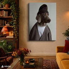 Holda Props Kanvas Tablo Bere Takan Köpek Hayvan Tablosu Duvar Dekorasyonu