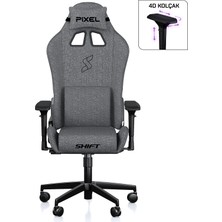 Pixel Shift Gri Kumaş Oyuncu Koltuğu