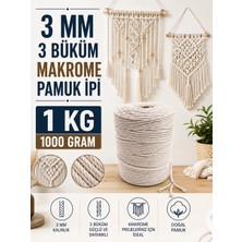Taha Hamak Tahahamak 1 kg 3 mm 3 Büküm  Dekoratif Makrome Ipi  ( 1000 gr )