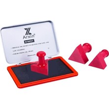 Mühür Kauçuk Alaşım Kırmızı Kaşe Üçgen 25X25MM