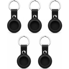 Airtag ile Uyumlu Silikon Anahtarlık Kılıfı A020 Darbe Emici Koruma Metal Halkalı Tracker Holde