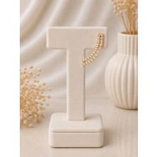 Bymiel Kadın Çift Sıra Zirkon Taşlı Ear Cuff Kıkırdak Küpe