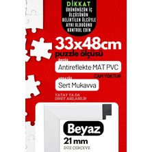 21LIK Puzzle Poster Resim Çerçevesi Pvcli Postersiz Resimsiz Çerçeve (Beyaz, 33X48)