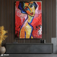 Holda Props Kanvas Tablo Mozaik Kadın Soyut Sanat Tablosu Duvar Dekorasyonu