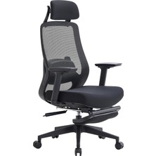 X250 Therapy Masajlı Ofis ve Çalışma Sandalyesi Ayak Uzatmalı (Siyah)