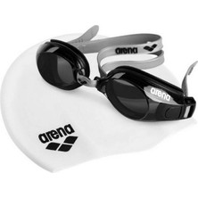 Arena Pool Set Unisex Gri Yüzücü Bone & Gözlük SETI-AR9242255