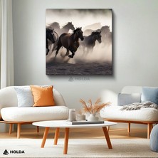 Holda Props Kanvas Tablo Yabani Atlar Hayvanlar Tablosu Duvar Dekorasyonu