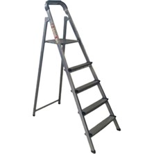Katre Dayanıklı 4+1 Özel Tasarım Hafif, Kaymaz, Metal Basamaklı Katlanır Merdiven