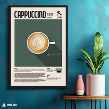 Holda Props Kanvas Tablo Cappuccino Kahve Tarifi Mutfak Tablosu Duvar Dekorasyonu