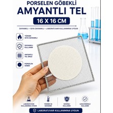 Labolist Porselen Göbekli Amyantlı Tel 16 x 16 cm