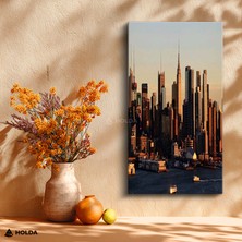 Holda Props Kanvas Tablo New York Şehir Silüeti Şehir Mimari Tablo Duvar Dekorasyonu