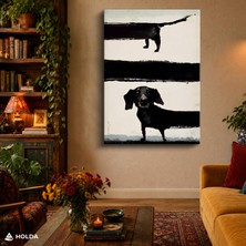 Holda Props Kanvas Tablo Uzun Köpek Hayvan Tablosu Duvar Dekorasyonu