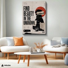Holda Props Kanvas Tablo Find Beauty Tipografi Yazılı Poster Tablo Duvar Dekorasyonu