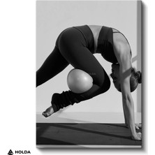 Holda Props Kanvas Tablo Pilates Yapan Kadın Spor Tablo Duvar Dekorasyonu