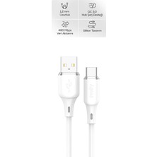 Volty Usb-A To Type-C Hızlı Şarj Kablosu | 15W Qc 3.0, 480MBPS, 1.2m, Data Kablosu Beyaz
