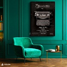 Holda Props Kanvas Tablo Daktilo Patent Teknik Çizim Tablosu Duvar Dekorasyonu