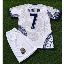 FRAGOLA Real Madridd Beyaz Dragon Özel Tasarım Vini Jr. Çocuk Forması