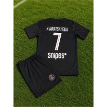FRAGOLA Psg 2025/26 Sezonu Kvaratskhelia Alternatif Çocuk Forması (Siyah)