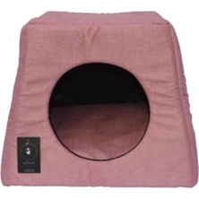 Aesco Üç Fonksiyonlu Pembe Kedi Evi, Konforlu ve Kullanışlı Tasarım