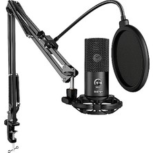 Aesco Fıfıne Akış Mikrofonu Pc Kollu, USB Mikrofon Ps4 Ps5 Mac, Pop Filtre, Shock Mount, Oyun Podcast Stüdyosu Için