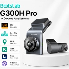 360 Botslab G300H Pro Adas 3k Ön+Arka Wifi+Gps 150° Geniş Açı Gece Görüşlü Araç Içi Kamera Dash Cam Araç Kamerası+Wdr+Lcd Ekran+G-Sensör+Sesli Kontrol