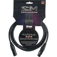 Aesco 2 Metre Uzunluğunda Siyah Xlr Mikrofon Kablosu