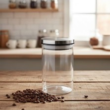 Aesco 450ML Vakumlu Metal Kapaklı Borosilikat Cam Kavanoz