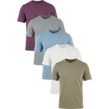 Buratti Pamuklu Regular Fit Bisiklet Yaka 5'li Paket T Shirt Erkek T Shirt 59020204S5