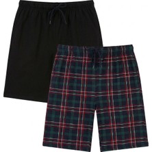 Buratti Pamuklu Regular Fit Bağlamalı Cepli 2'li Pijama Paket Şort Erkek Şort 6574004S2