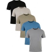 Buratti Pamuklu Regular Fit Bisiklet Yaka 5'li Paket T Shirt Erkek T Shirt 59020204S5