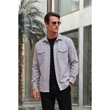 Buratti Pamuklu Regular Fit Çift Cepli Gömlek Erkek Gömlek CF24W116927